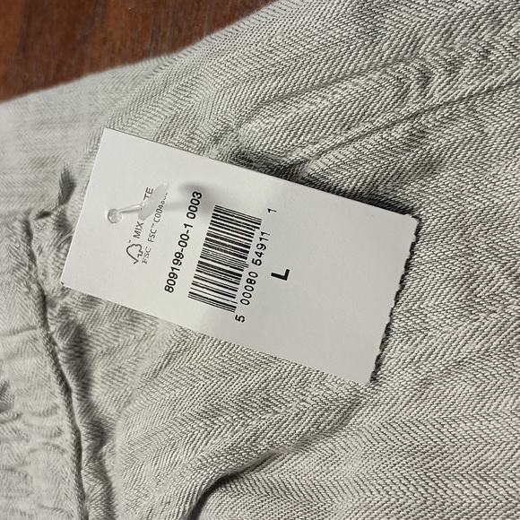 Gap Gray Linen Joggers With Tie Waist. Women's Size Large  NWT - Picture 3 of 8